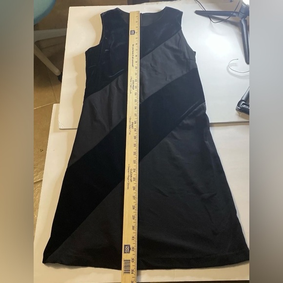 Vintage 90s Molly Malloy Velvet Panel Shift Dress Size 6 Velvet Back Sleeveless - Picture 7 of 11